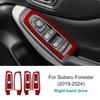 Для Subaru Forester 2019 2020 2021 2022 2023 2024 Наклейка из настоящей мягкой углеродной фибры Панель отделки кнопок стеклоподъемника автомобиля LHD RHD