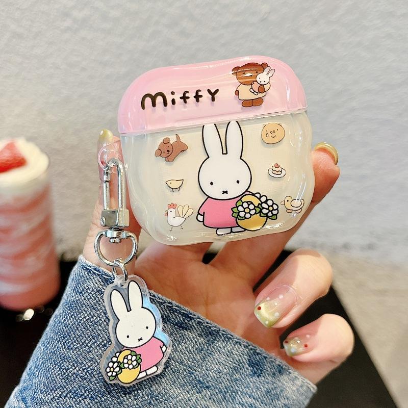 Miffy Rabbit is suitable for Apple AirPods 1 protective case pro1 third generation 1 generation Bluetooth headset case 1 fourth generation noise reduc