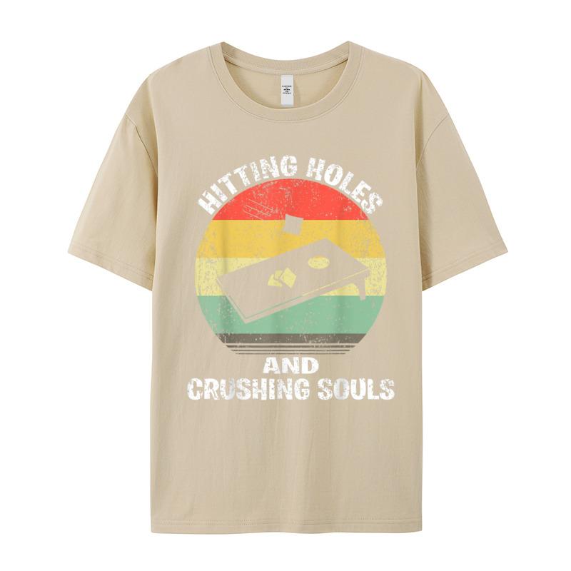 Combed Cotton Unisexs Short Sleeve Hitting Holes And Crushing Souls Tshirt Geek Tops Tees Newest Outdoor Crewneck Teeshirts
