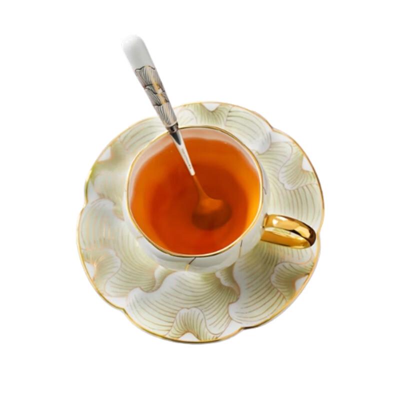 Auratic Magnolia 3-Piece Ceramic Coffee Cup & Saucer Set