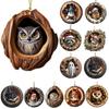 Animal Christmas Ornament 2D Flat Forest Animal Xmas Tree Ornament Acrylic Hanging Woodland Pendant for Garden Tree Home Decor