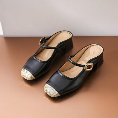 Обувь женская 2024 года тренд роскошные тапочки из натуральной кожи летние женские сандалии с острым носком заклепки высокие каблуки повседневная женская обувь