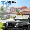 Для Jeep Wrangler JK-JKU-TJ Козырек на лобовое стекло Защитная шторка от солнца Защита от УФ-излучения и жары Подходит для моделей 1996-2000 2001-2018 годов, 2/4 двери