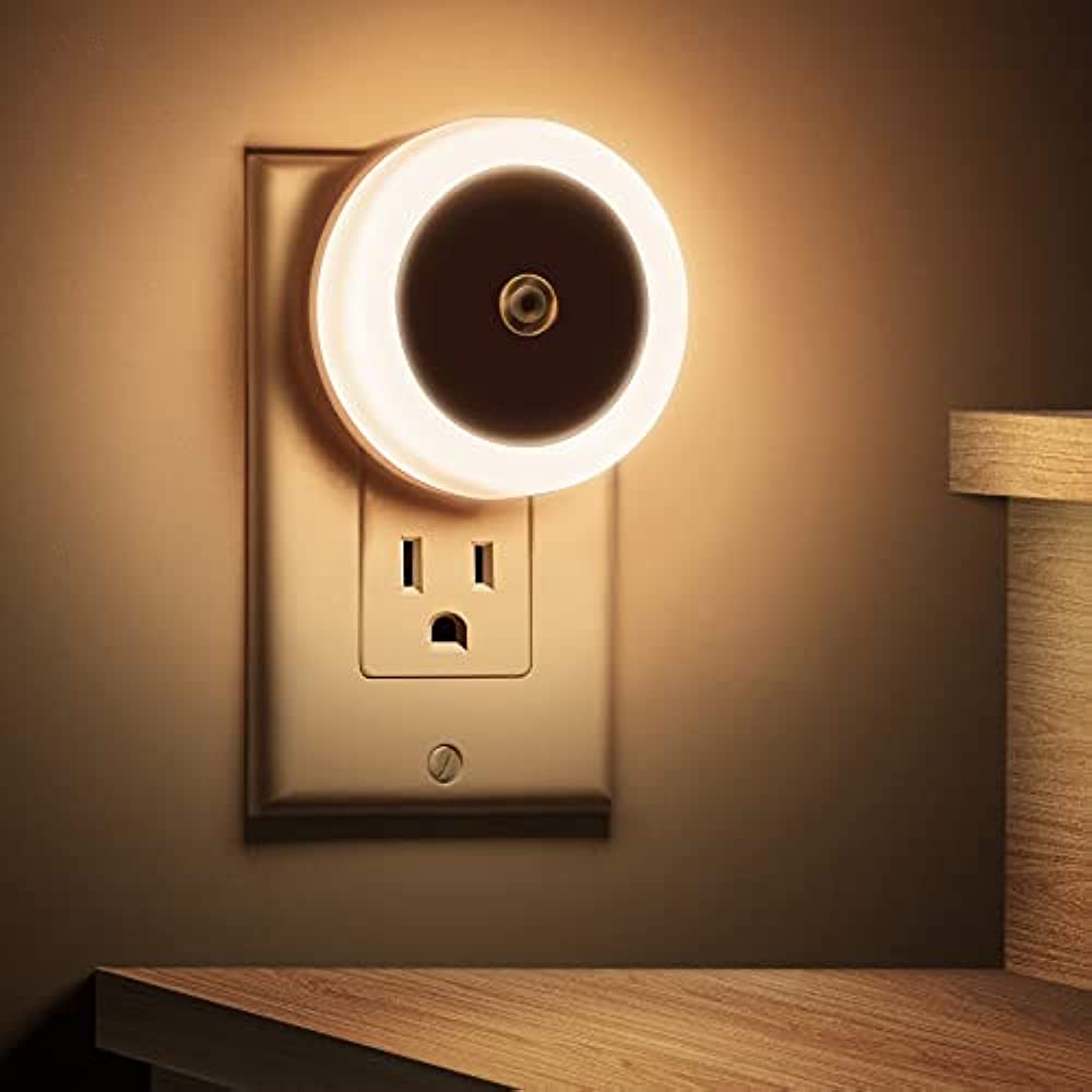 Новый светодиодный ночник EU US UK Plug Smart Light Control Round Энергосберегающие настенные светильники у кровати для дома, прихожей, тропинки, лидер продаж