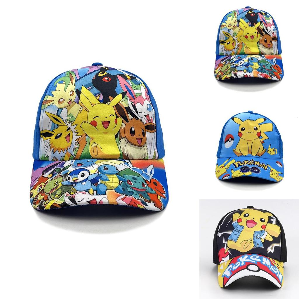 Детская бейсболка Pokemon с защитой от солнца и дышащим хлопком для летних игр на открытом воздухе