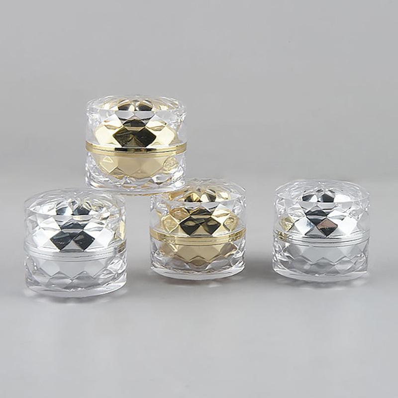 7г Пустая акриловая пластиковая банка для упаковки крема, бальзама, ногтей, свечей, косметики, дорожный контейнер для хранения с внутренней крышкой