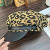 Vintage Leopard Print Beret Hat For Women Large Head Size