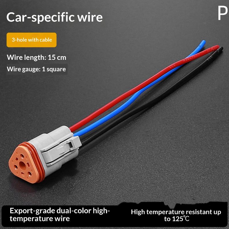 1 Pcs Dt Connector With 15Cm Wiring Harness Dt06-2S/Dt04-2P 2P 3P 4P 6P 8P 12P Waterproof Electrical Connector