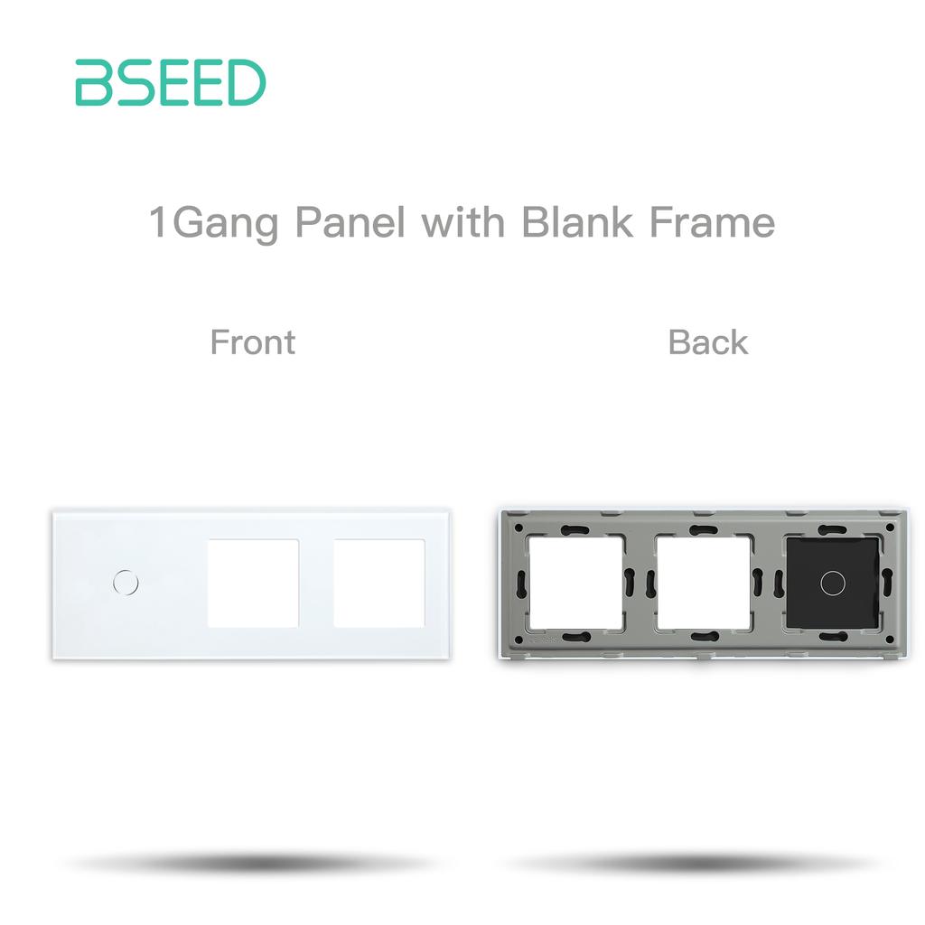 BSEED Zigbee Умные сенсорные выключатели 1/2/3 модуля Обычные французские настенные розетки Тип-C USB Функциональные модули Стеклянные панели DIY Комбинация