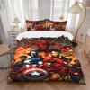 3Pcs Superhero Teamup Bedding Set Quilt Cover Pillowcase Home Christmas Xmas Halloween Gift 1 Duvet Cover 2 Pillowcase M928676