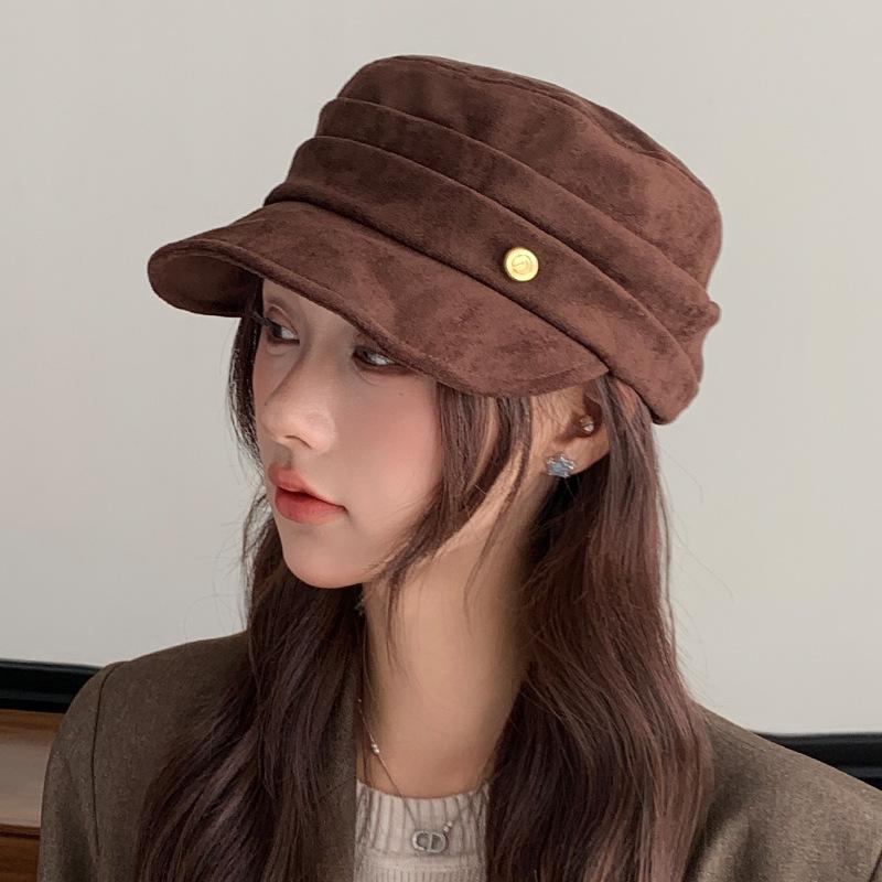 Ретро Универсальный Шерстяной Берет Подчеркивающий Лицо Утиный Язычок Восьмиугольная Шляпа Детская Теплая Ветрозащитная Шляпа Газетчика