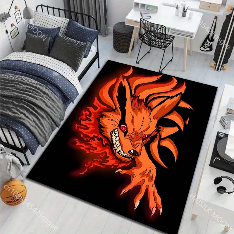 15 Sizes Japanese Mythology Fox K-Kurama Pattern Carpet Living Room Bedroom Sofa Decor Rugs Machine Washable Gifts for Friends