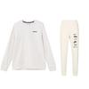 Nike Crew Neck Pullover Long Sleeve Top Casual Sports Set Unisex Tops, Bottoms White FB5510-025+DX0796-030