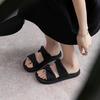 Thick-bottomed Sofa Soft Slippers Women's 2025 New Summer Outer Wear Flat-bottomed One-word Comfortable Cool Slippers