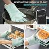 Heat Resistant Silicone Kitchen Gloves Anti-scald Thickened Microwave Oven Baking BBQ Gloves Anti-slip Heat Insulation Mitts