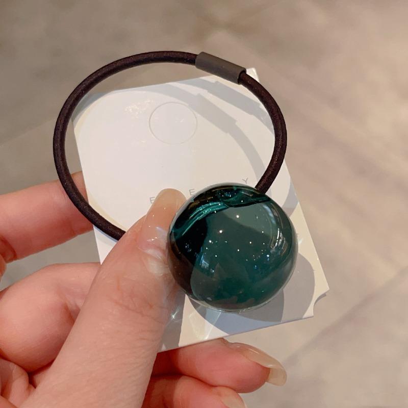 Пара новых цветных легких и прозрачных резинок для волос-шариков, прозрачные желейные шарики, резинки для хвостика, высокоэластичные резинки для волос