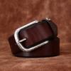 Ремень мужской простой модный тренд из натуральной кожи растительного дубления, воловья кожа с пряжкой, подходящая к джинсам, мужской кожаный ремень для отдыха