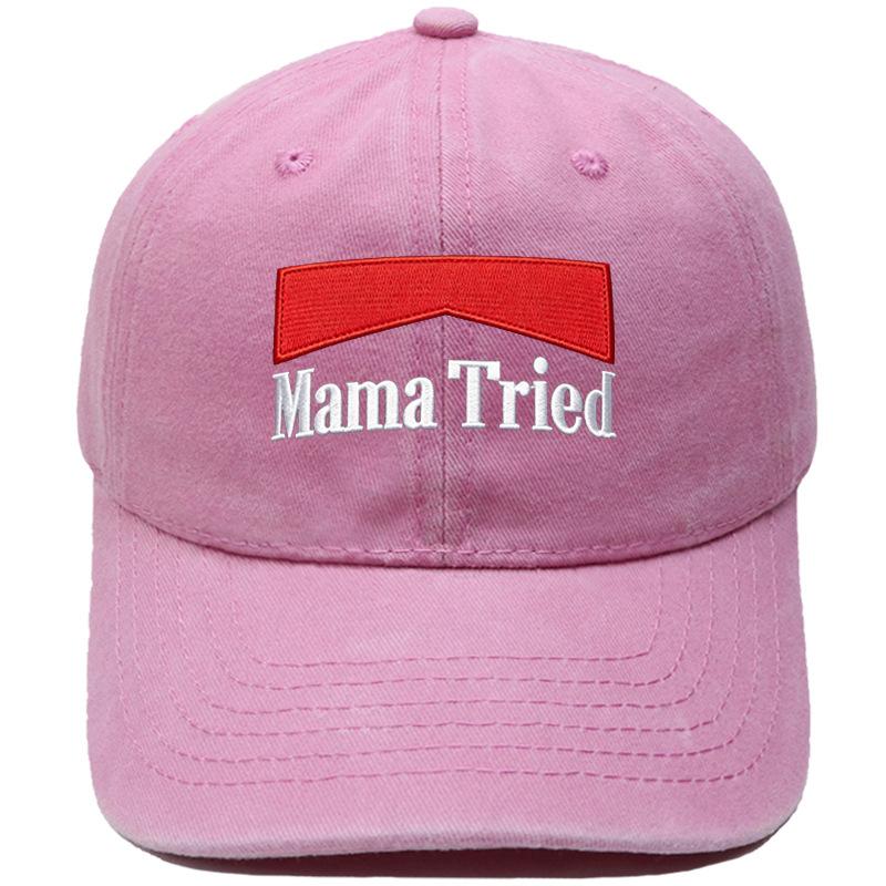 Mama Tried Embroidered Baseball Cap European and American Country Music Vintage Men's and Women's Casual Shade Daddy Hat