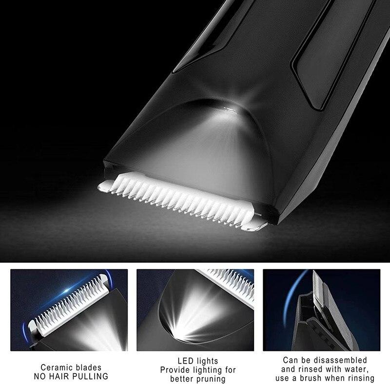 Мужская электробритва Pofessional, машинка для стрижки волос, беспроводной триммер для волос, бритва, парикмахерский резак, USB, беспроводные водонепроницаемые машинки для стрижки, безопасные