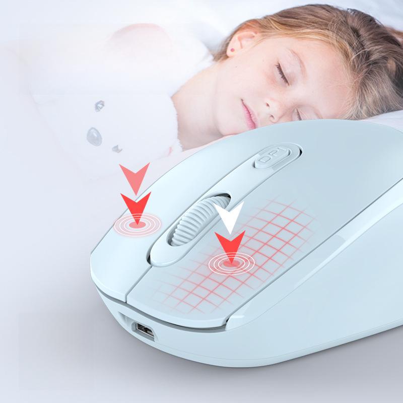 Rechargeable Silent Dual Mode Wireless Bluetooth Mouse for Home, Office, and Gaming