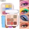 Nine-colored Colorful Fog-sensing Eyeshadow Velvet Glitter Flash Eyeshadow Plate Waterproof and Sweat-proof Not Easy To Take Off Makeup Eye Makeup