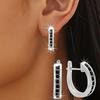 Fashion Classic Black Hoop Earrings for Women Ladies Hoop Earrings
