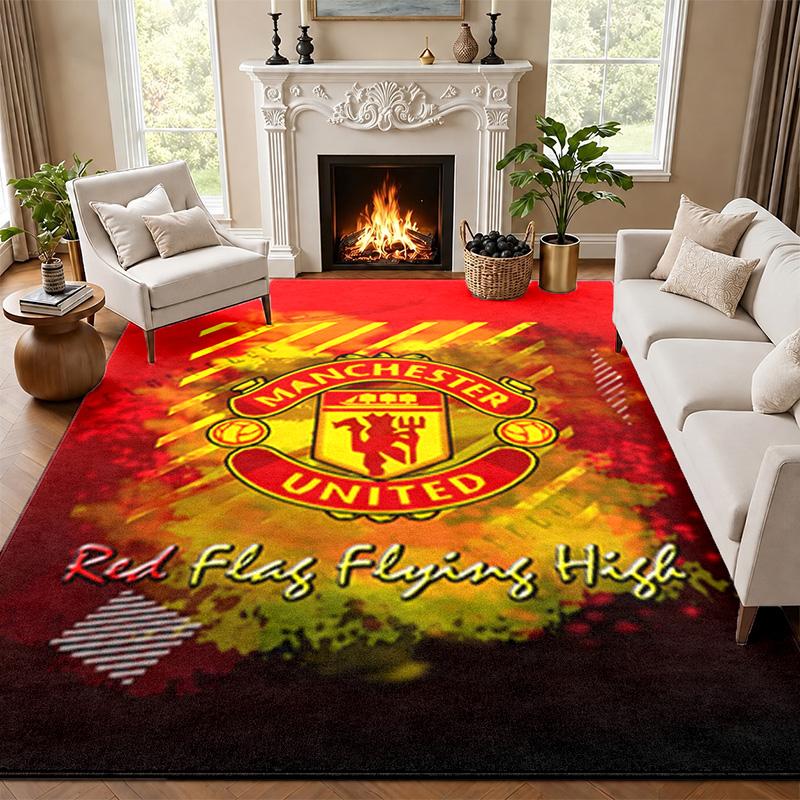 FC Manchester Carpet Door Mat for Living Room or Bedroom Protective Mat Under Chair Office Decoration Christmas Gift Birthday Present