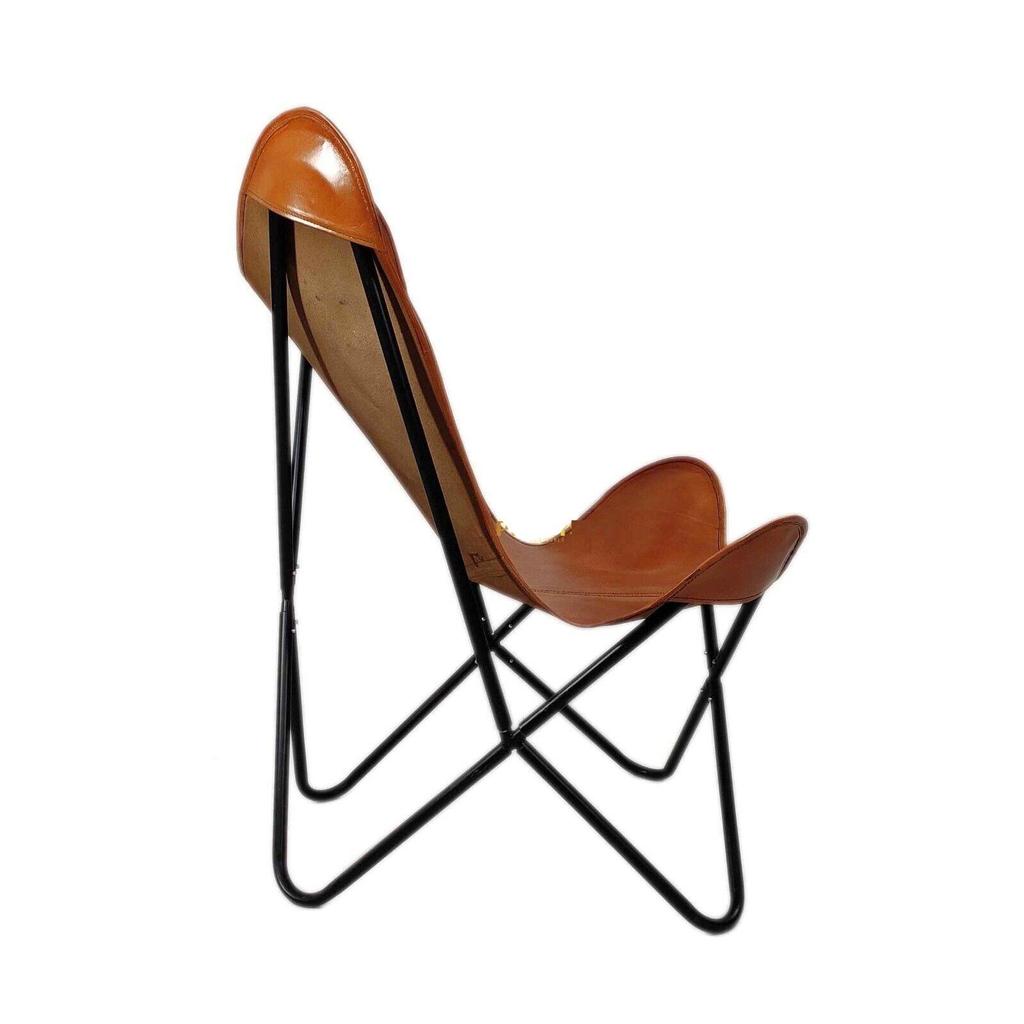 Новое кресло, кожаное кресло-бабочка для домашнего декора, кожаное кресло для отдыха.