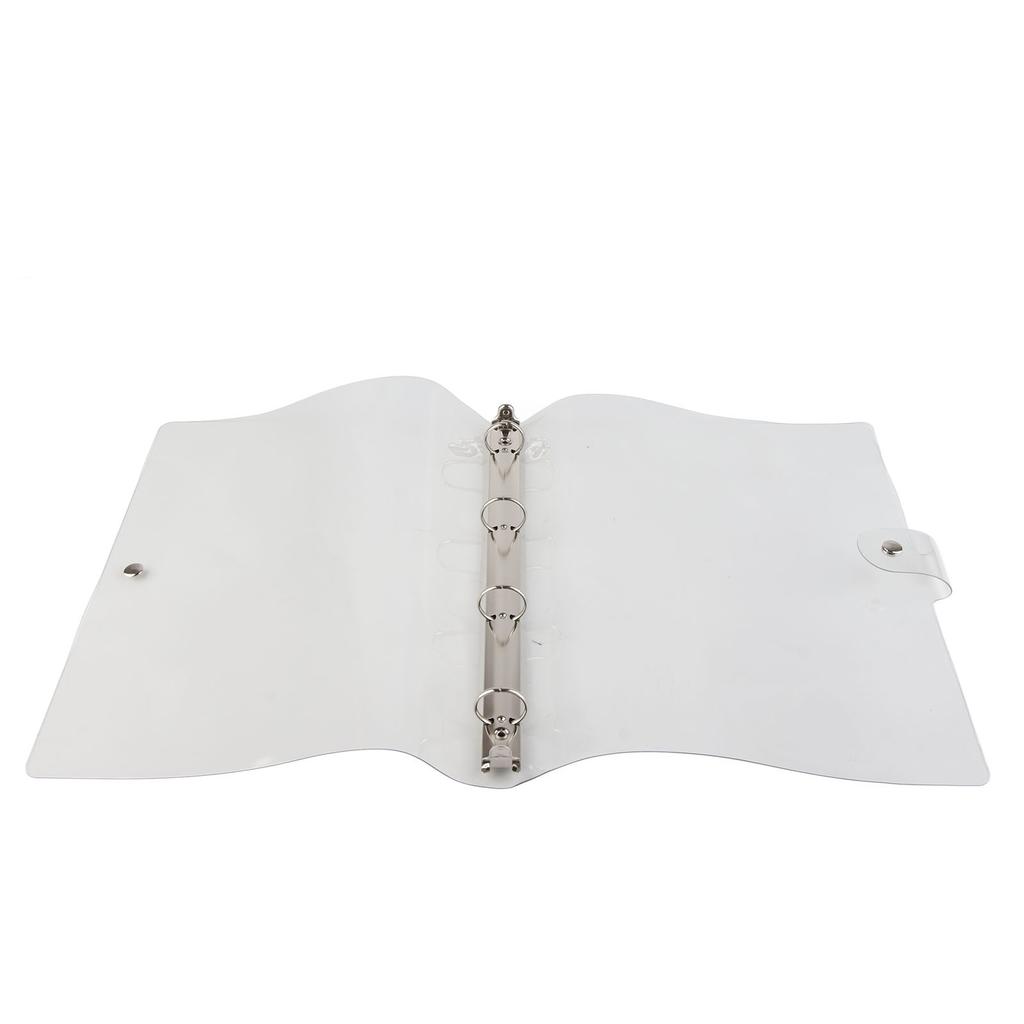Transparent Binder Cover Snap Design Wear Resistant Eco Friendly PVC Budget Binder for School