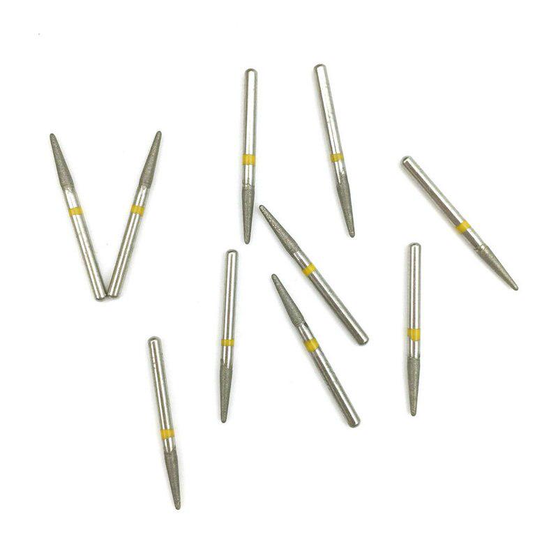 10 шт., стоматологические алмазные боры, стоматологические боры Dia-burs для высокоскоростных наконечников, инструмент для стоматолога FG 1,6 мм TR-21EF