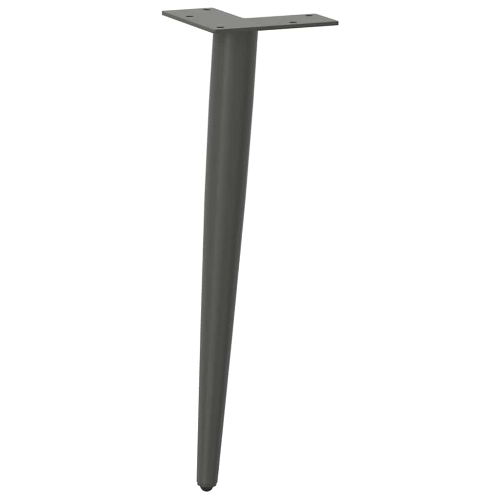 Vidaxl Nogi Do Stolika Kawowego, 4 Szt., Antracyt, 42-43 Cm, Stal