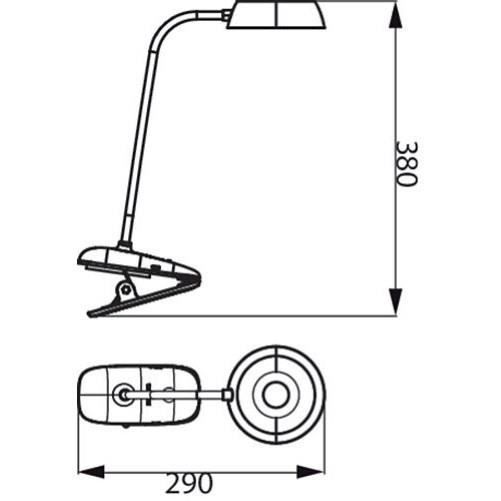 Lampe de lecture - Philips - Blanche - LED - Design contemporain - À clipser