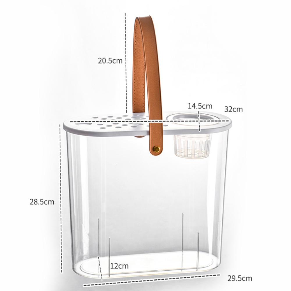 Мини-пластмассовый аквариумный цилиндр, аквариум с золотыми рыбками, ведро для рыбы, чаша для золотых рыбок, резервуар для просмотра