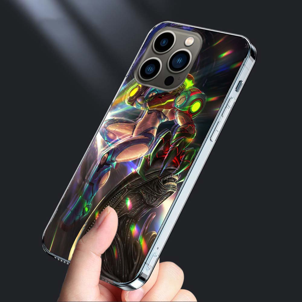 Игровой чехол M-METROID для iPhone 16E 15 Pro 14 Plus 17E 16 17 Pro Max Air 11 12 13 Mini Ударопрочный Capa Милый чехол TPU Cl