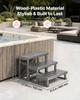 VEVOR Hot Tub Steps 3-Step Spa Stairs 700 mm Wide Step Ladder Outdoor, 160 kg Capacity, Sturdy HIPS Plastic, Non-Slip Foot Pads, Easy Assembly