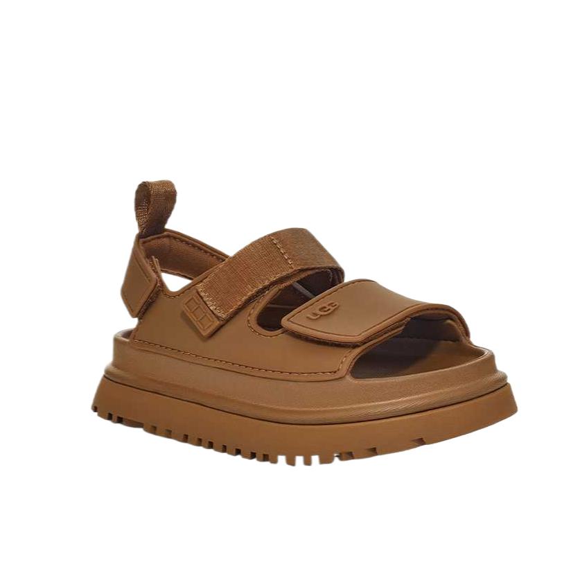 UGG Удобные Сандалии на Липучках с Круглым Носом Низкие Детские Сандалии 1152813T-BRWN