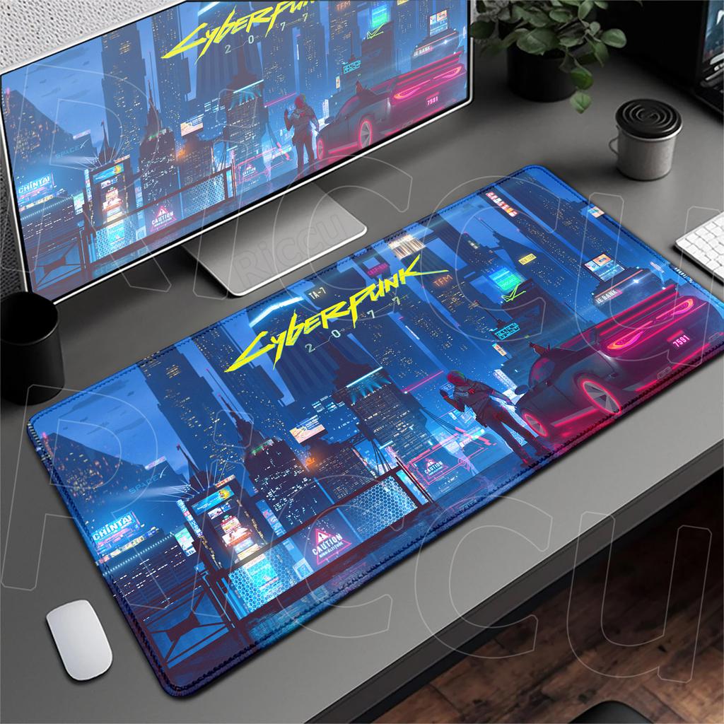 Kawaii Anime Girl Deskmat HD Printing C_cyberpunk Non-slip Mouse Pad XXL Laptop Gamer Dragon Speed Keyboard Rug Durable Washable