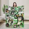 My Hero Academia Deku Izuku Knitted Blanket Coral Fleece Plush  Super Warm Throw Blankets for Airplane Travel Bed Rug