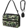Многофункциональная плечевая сумка A Bathing Ape цвета хаки с камуфляжным принтом