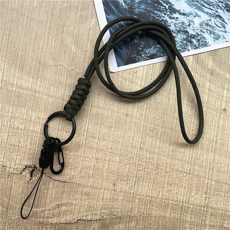 Phone Charm Nylon Cell Phone Pendant Braid Keychain Lanyard Handmade Landyard Universal Cord for Keys Couple Keyring Neck Strap