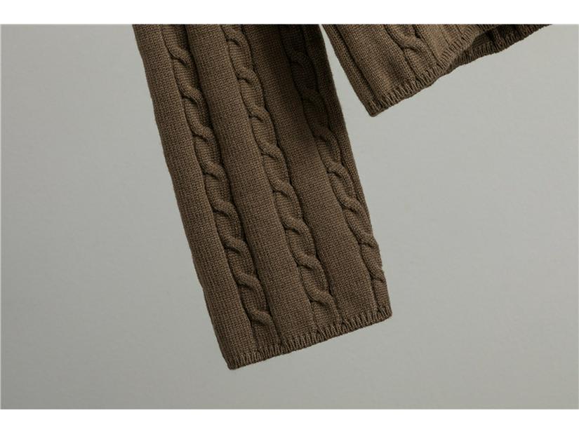 Женский осенне-зимний вязаный комплект: кардиган и юбка: Облегающий, Обтягивающий бедра, Модный комплект из двух предметов.