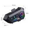 Y10 Motorcycle Helmet Headset Stereo Bt5.3 Hands Free Ipx6 Waterproof 2000Mah Moto Wireless Earphone Support Voice Control