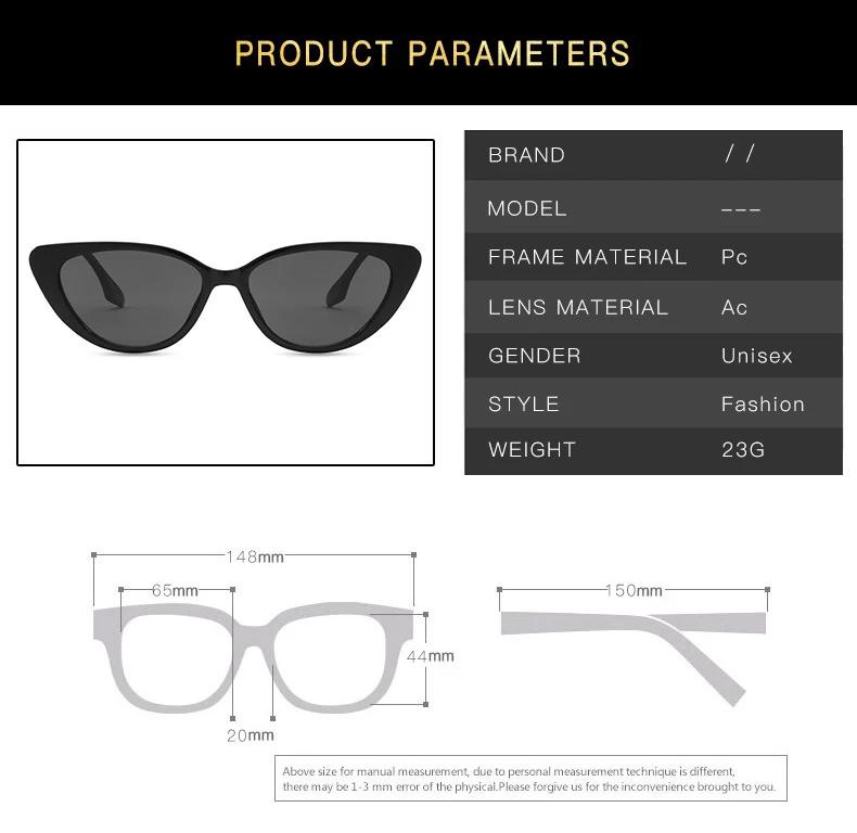 Женские Солнцезащитные очки «Кошачий глаз» с маленькой оправой Женские Мужские Роскошные Повседневные Солнцезащитные очки Зеркальные цвета Дизайнерский бренд Мода