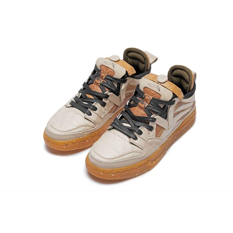 Li Ning Weiwu Pro Удобные Универсальные Нескользящие Износостойкие Легкие Низкие Кеды Мужские Кроссовки Хаки AECR089-1