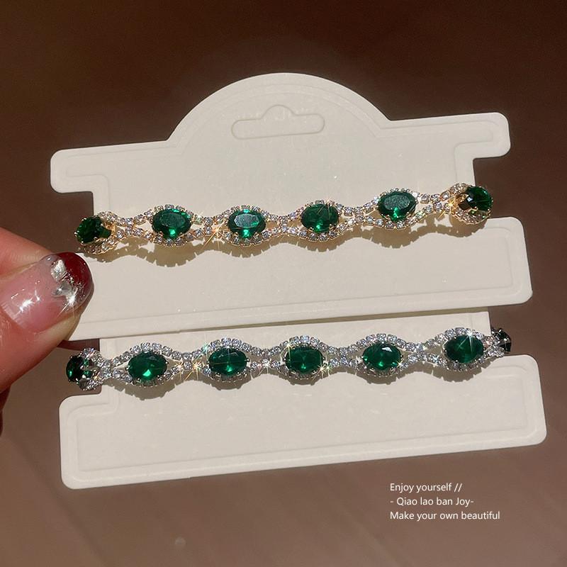 Европейский стиль Хрустальный Овальный Браслет Со Стразами Для Женщин