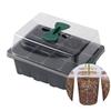 12 Hole Tray Seed Starter Tray with Lid Grow Box Seedling Nursery Tray for Greenhouse Seedling