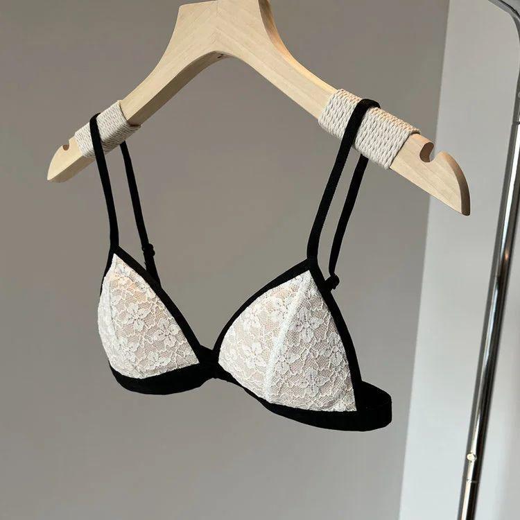 Треугольные трусики для женщин Беспроводной ультратонкий бюстгальтер с треугольной чашкой