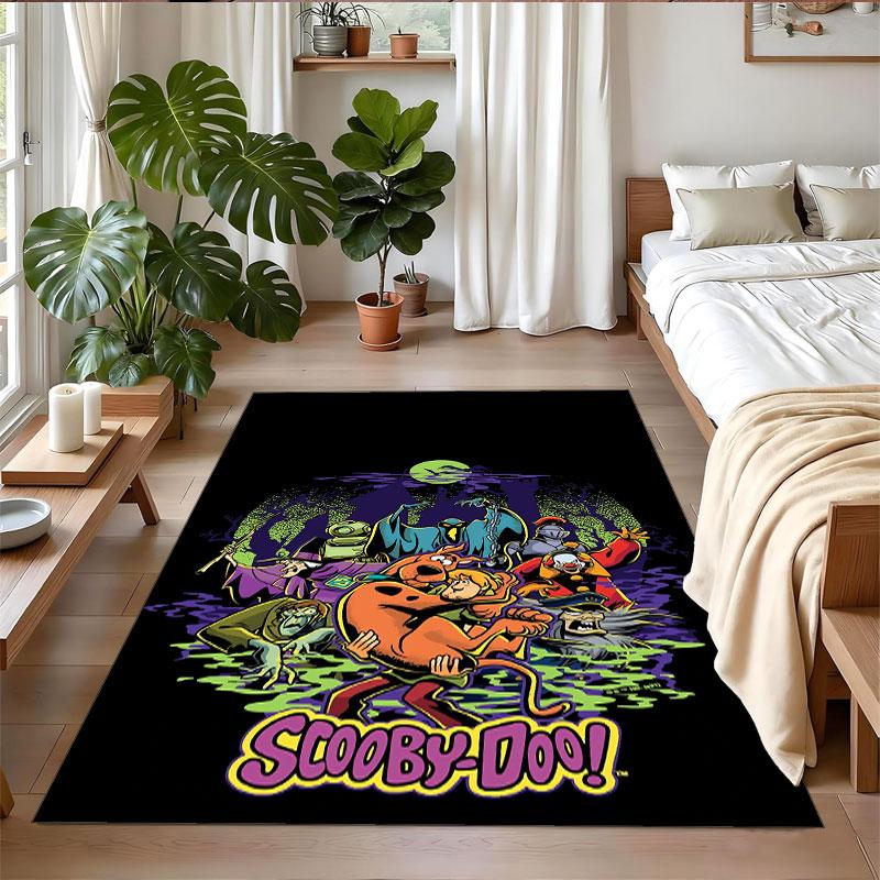 Crystal Velvet Rug Soft Non Slip Indoor Floor Mat Home DecorScooby-Doo