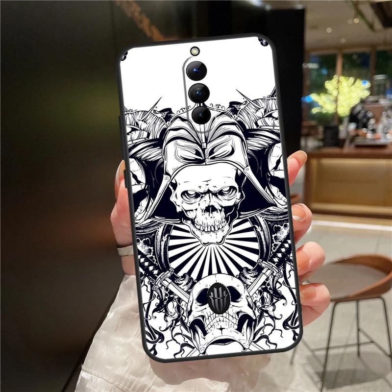 Маска самурая Чехол-демон Для ZTE Nubia Red Magic 10S 9S 8S 10 9 8 11 Pro Plus 6 7 6S 7S Для RedMagic 10 Air Чехол