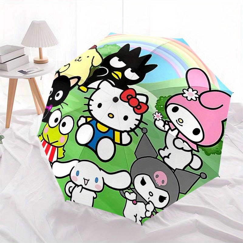 Hello Kitty, Sanrio Автоматический Открывающийся/Закрывающийся Зонт - Милый Зонт с Милым Дизайном, Портативный Компактный 3-Складной Зонт для Мужчин и Женщин, Hallowee